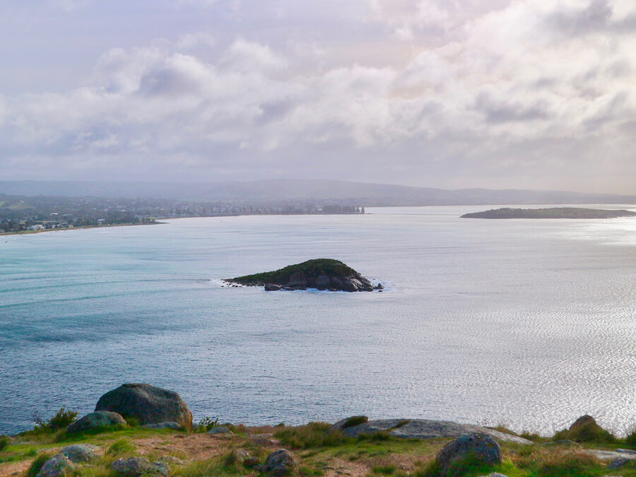 View over Encounter Bay and Victor Harbor from Rosetta Head (The Bluff)